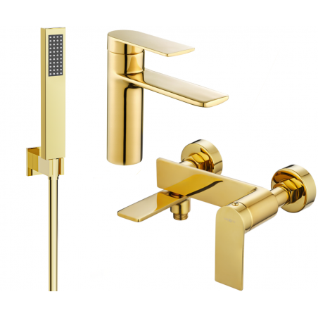 Mexen Zero R02 zestaw wannowy, złoty - 71103R02-50