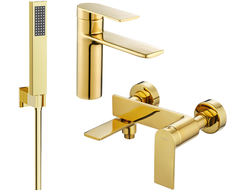 Mexen Zero R02 zestaw wannowy, złoty - 71103R02-50