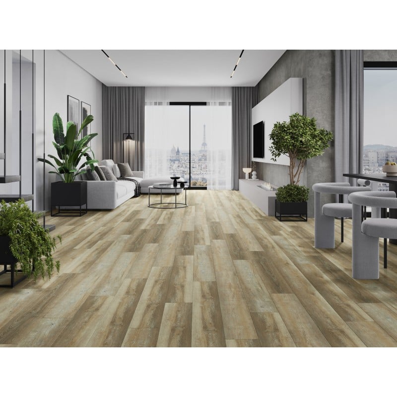 Mexen West Orange panele winylowe 1240 x 182 mm SPC 6,5 mm, podkład IXPE 1,5 mm, 4 V-Fuga, Dąb - F1009-1240-182-505-4V1-01