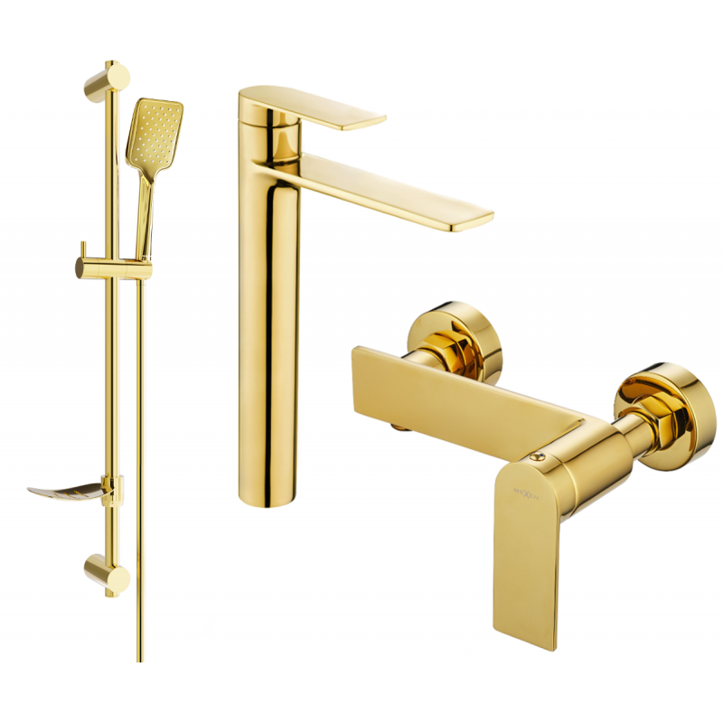 Mexen Zero DF62 zestaw prysznicowy, złoty - 71114DF62-50