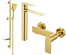 Mexen Zero DF62 zestaw prysznicowy, złoty - 71114DF62-50