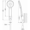 Mexen Zero R40 bateria wannowa z zestawem prysznicowym, złota - 7113R40-50