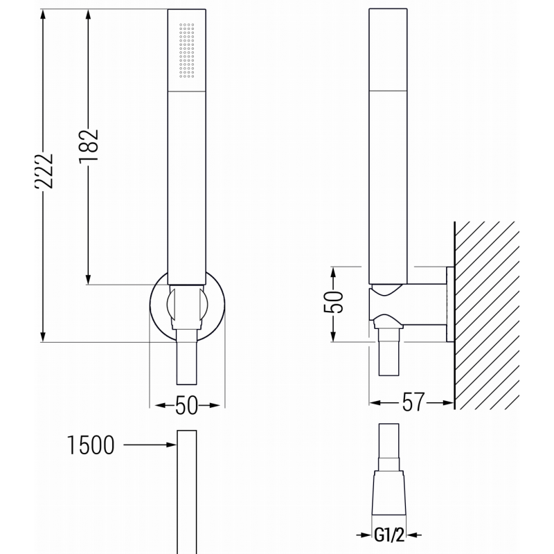 Mexen Zero R70 bateria wannowa z zestawem prysznicowym, złota - 7113R70-50