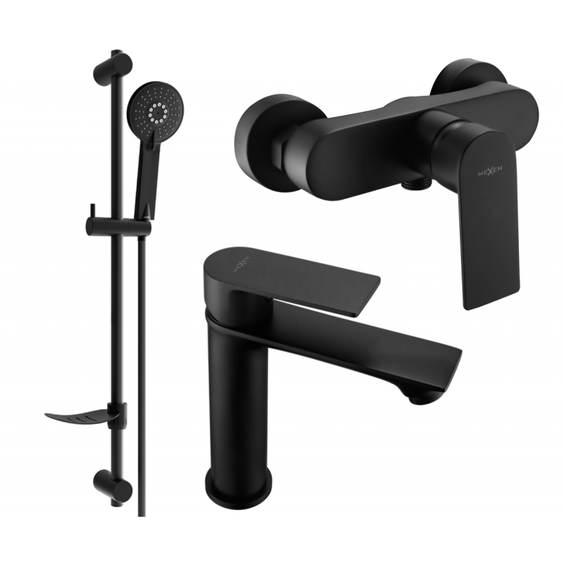 Mexen Royo DF40 zestaw prysznicowy, czarny - 72204DF40-70
