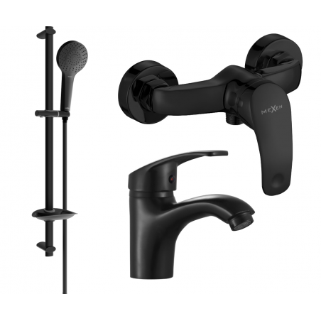 Mexen Fabia DB05 zestaw prysznicowy, czarny - 746504DB05-70