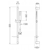 Mexen Fabia DF72 bateria prysznicowa z zestawem prysznicowym, czarna - 74654DF72-70