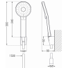 Mexen Alexa R40 zestaw wannowy, czarny - 71203R40-70