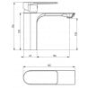 Mexen Alexa R40 zestaw wannowy, czarny - 71203R40-70