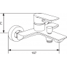 Mexen Alexa R40 zestaw wannowy, czarny - 71203R40-70