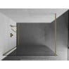 Mexen Kioto ścianka prysznicowa Walk-in 75 x 200 cm, transparent 8 mm, złota szczotkowana - 800-075-101-55-00
