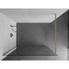 Mexen Kioto ścianka prysznicowa Walk-in 60 x 200 cm, transparent 8 mm, złota szczotkowana - 800-060-101-55-00