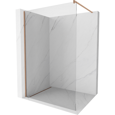 Mexen Kioto ścianka prysznicowa Walk-in 55 x 200 cm, transparent 8 mm, miedź szczotkowana - 800-055-101-65-00