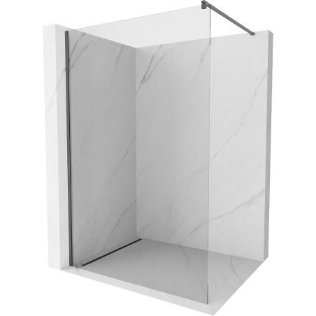 Mexen Kioto ścianka prysznicowa Walk-in 85 x 200 cm, transparent 8 mm, gun gray szczotkowany - 800-085-101-66-00