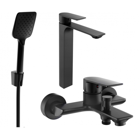 Mexen Alexa R62 zestaw wannowy, czarny - 71213R62-70