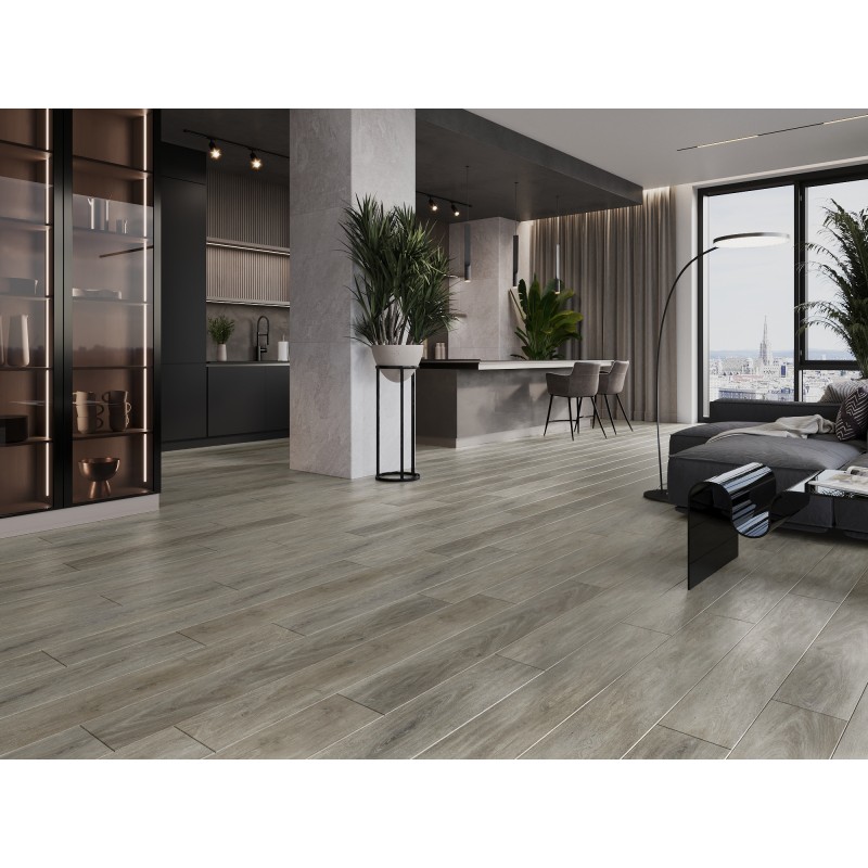Mexen La Porte panele winylowe 1240 x 182 mm SPC 6,5 mm, podkład IXPE 1,5 mm, 4 V-Fuga, Dąb - F1026-1240-182-505-4V1-01