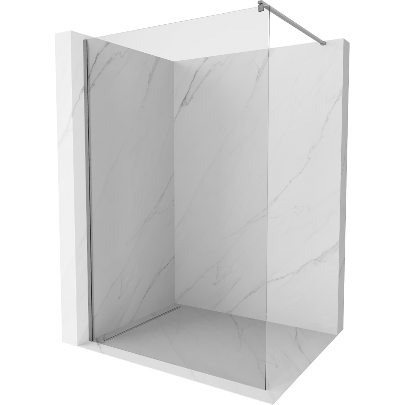 Mexen Kioto ścianka prysznicowa Walk-in 135 x 200 cm, transparent 8 mm, gun metal - 800-135-101-95-00