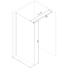 Mexen Kioto ścianka prysznicowa Walk-in 110 x 200 cm, transparent 8 mm, złota szczotkowana - 800-110-101-55-00
