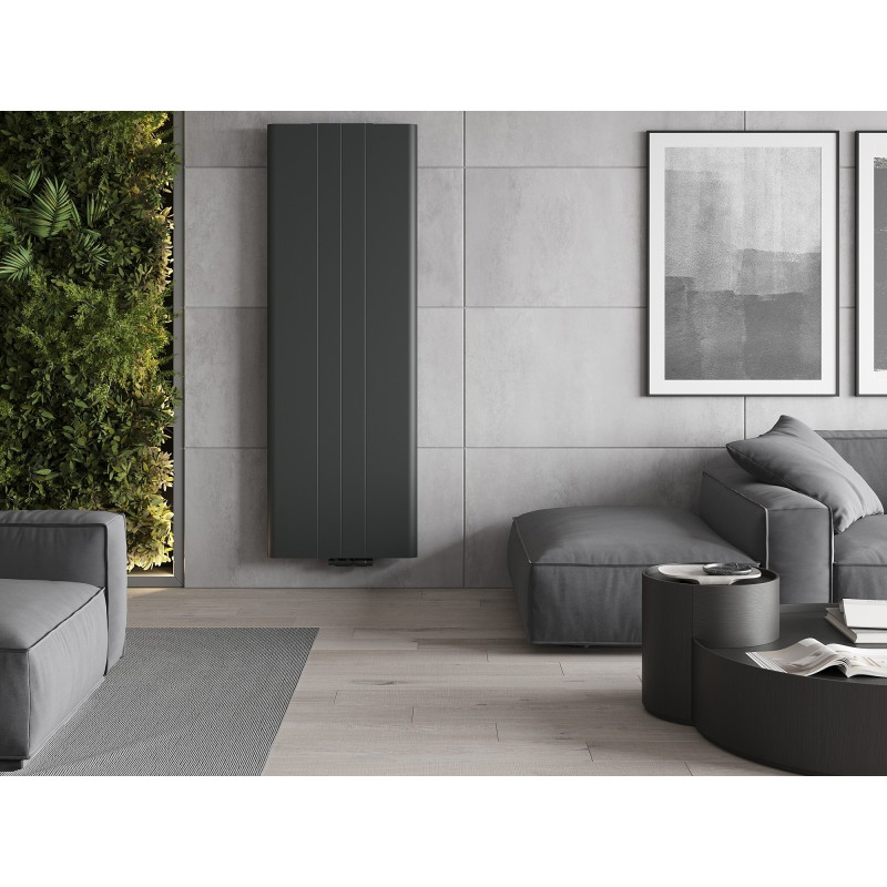 Mexen Line VR20SL grzejnik płytowy 2000 x 400 mm, podłączenie dolne środkowe, 945 W, antracyt - W6VR20SL-200-040-66