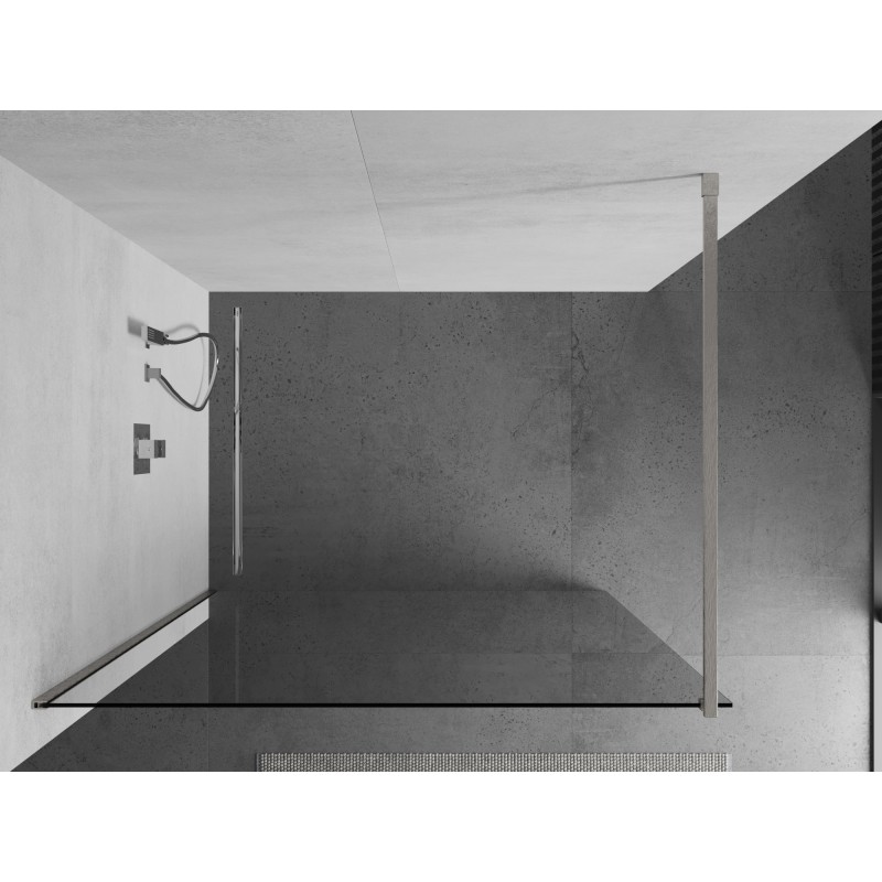 Mexen Kioto ścianka prysznicowa Walk-in 60 x 200 cm, transparent 8 mm, nikiel szczotkowany - 800-060-101-97-00