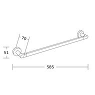 Mexen Tiber wieszak na ręcznik, chrom - 7050524-00