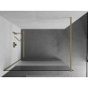 Mexen Kioto ścianka prysznicowa Walk-in 140 x 200 cm, transparent/szron 8 mm, złota szczotkowana - 800-140-101-55-35