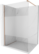 Mexen Kioto ścianka prysznicowa Walk-in 130 x 200 cm, transparent/szron 8 mm, miedź szczotkowana - 800-130-101-65-35