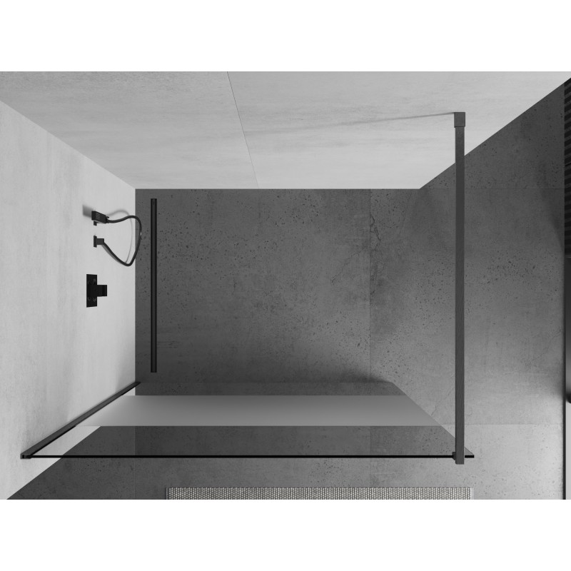 Mexen Kioto ścianka prysznicowa Walk-in 80 x 200 cm, transparent/szron 8 mm, gun gray szczotkowany - 800-080-101-66-35