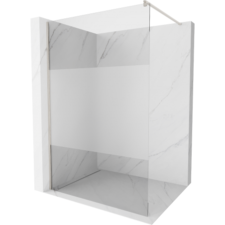 Mexen Kioto ścianka prysznicowa Walk-in 80 x 200 cm, transparent/szron 8 mm, nikiel szczotkowany - 800-080-101-97-35