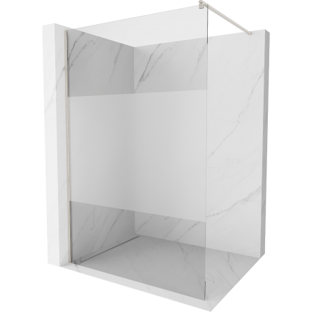 Mexen Kioto ścianka prysznicowa Walk-in 90 x 200 cm, transparent/szron 8 mm, nikiel szczotkowany - 800-090-101-97-35