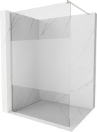 Mexen Kioto ścianka prysznicowa Walk-in 90 x 200 cm, transparent/szron 8 mm, nikiel szczotkowany - 800-090-101-97-35