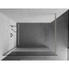 Mexen Kioto ścianka prysznicowa Walk-in 90 x 200 cm, transparent/szron 8 mm, nikiel szczotkowany - 800-090-101-97-35