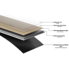 Mexen Parker panele winylowe 1240 x 182 mm SPC 6,5 mm, podkład IXPE 1,5 mm, 4 V-Fuga, Dąb - F1015-1240-182-505-4V1-01