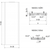 Mexen Flat VR20S grzejnik płytowy 1800 x 600 mm, podłączenie dolne środkowe, 1308 W, czarny - W6VR20S-180-060-70