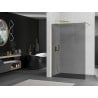Mexen Kioto ścianka prysznicowa Walk-in 80 x 200 cm, grafit 8 mm, złota szczotkowana - 800-080-101-55-40