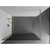 Mexen Kioto ścianka prysznicowa Walk-in 80 x 200 cm, grafit 8 mm, złota szczotkowana - 800-080-101-55-40