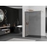 Mexen Kioto ścianka prysznicowa Walk-in 90 x 200 cm, grafit 8 mm, miedź szczotkowana - 800-090-101-65-40