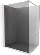 Mexen Kioto ścianka prysznicowa Walk-in 100 x 200 cm, grafit 8 mm, miedź szczotkowana - 800-100-101-65-40