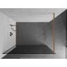 Mexen Kioto ścianka prysznicowa Walk-in 130 x 200 cm, grafit 8 mm, miedź szczotkowana - 800-130-101-65-40