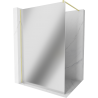 Mexen Kioto ścianka prysznicowa Walk-in 100 x 200 cm, lustro 8 mm, złota szczotkowana - 800-100-101-55-50