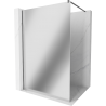 Mexen Kioto ścianka prysznicowa Walk-in 90 x 200 cm, lustro 8 mm, gun gray szczotkowany - 800-090-101-66-50