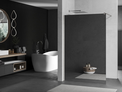 Mexen Kioto ścianka prysznicowa Walk-in 80 x 200 cm, lustro 8 mm, nikiel szczotkowany - 800-080-101-97-50