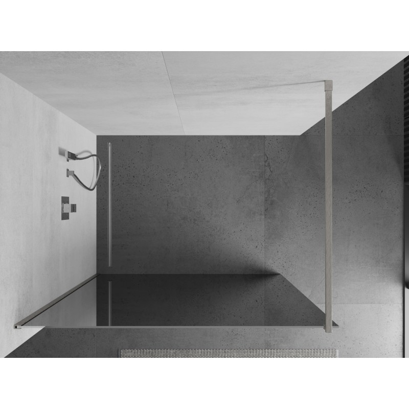 Mexen Kioto ścianka prysznicowa Walk-in 110 x 200 cm, lustro 8 mm, nikiel szczotkowany - 800-110-101-97-50