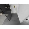 Mexen Kioto ścianka prysznicowa Walk-in 60 x 200 cm, czarna ramka 8 mm, złota szczotkowana - 800-060-101-55-70