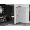Mexen Kioto ścianka prysznicowa Walk-in 60 x 200 cm, czarna ramka 8 mm, miedź szczotkowana - 800-060-101-65-70