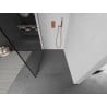 Mexen Kioto ścianka prysznicowa Walk-in 60 x 200 cm, czarna ramka 8 mm, miedź szczotkowana - 800-060-101-65-70