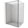 Mexen Kioto ścianka prysznicowa Walk-in 60 x 200 cm, czarna ramka 8 mm, miedź szczotkowana - 800-060-101-65-70