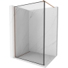 Mexen Kioto ścianka prysznicowa Walk-in 70 x 200 cm, czarna ramka 8 mm, miedź szczotkowana - 800-070-101-65-70