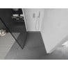 Mexen Kioto ścianka prysznicowa Walk-in 50 x 200 cm, czarna ramka 8 mm, nikiel szczotkowany - 800-050-101-97-70