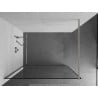 Mexen Kioto ścianka prysznicowa Walk-in 50 x 200 cm, czarna ramka 8 mm, nikiel szczotkowany - 800-050-101-97-70
