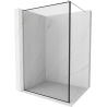 Mexen Kioto ścianka prysznicowa Walk-in 70 x 200 cm, czarna ramka 8 mm, nikiel szczotkowany - 800-070-101-97-70